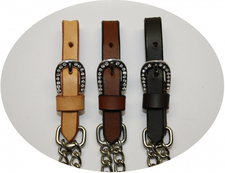 "EE Tack" Kinnketten - Show -  Stones on Buckle & Chain - 3 Farben