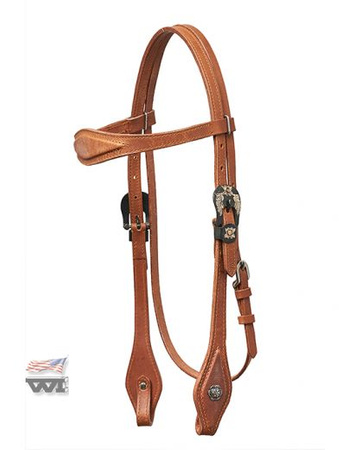Ogłowie HORSEMAN´S TACK z klamrą w kształcie kwiatu / harness leather