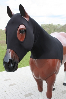 Stretch Hood mit Reisverschluss - Kopf/Hals/Schulter - versch. Größen - SCHWARZ