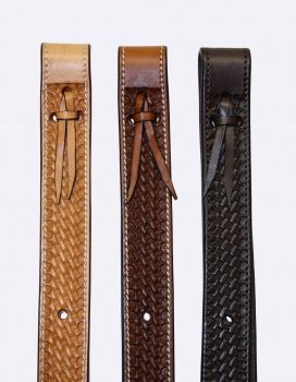 Off Billet - Basket Tooled - US Leder - 3 Farben