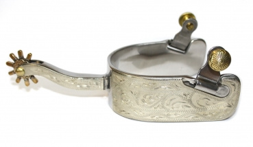 KS SS Engraved Cutting Spurs (35044M)