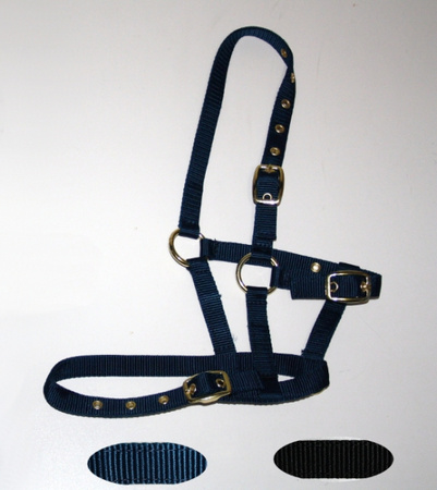 Fohlenhalfter - 3-fach verstellbar - SCHWARZ