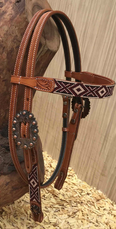 bridle aztec beads full / xl