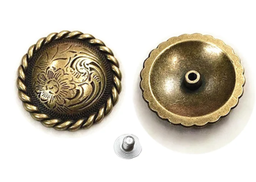 "AE" Concho - Antik Messing - 32mm