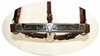 EE Tack Premium Show Halfter - SILBER - mit Führleine - MITTELBRAUN - COB Size
