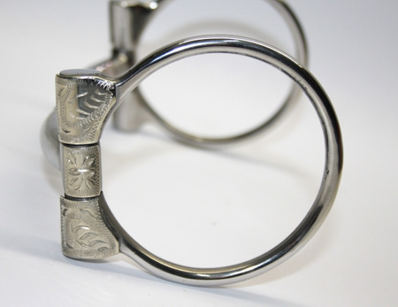 KS SS B. Allen D-Ring Snaffle – SS Roller - 5 '' oder 5,5 '' Breite (20441)