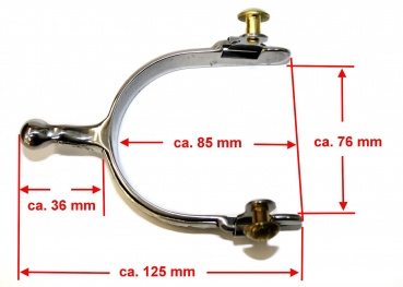 KS SS Engraved Ball Short End Spurs (35054)