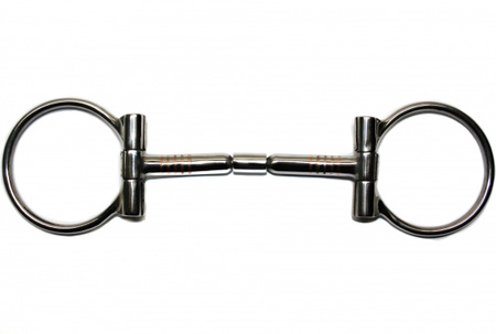 KS SS B. Allen D-Ring Snaffle – SS Roller - 5 '' oder 5,5 '' Breite (20441)