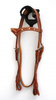 "EE Tack" Kopfstück - "V" Stirnband - Harness Leder - Clear Stones
