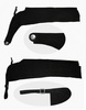 Chaps - ohne Fransen - gerader Schnitt - SCHWARZ - XS bis L