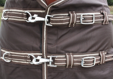 TOUGH HORSE - Regendecke - HALF NECK - MIT Unterdecke (300gr.) - 1680D - BRAUN - 74 bis 78