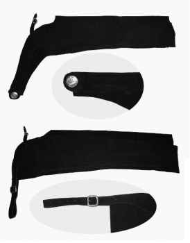 Chaps - ohne Fransen - gerader Schnitt - SCHWARZ - XS bis L