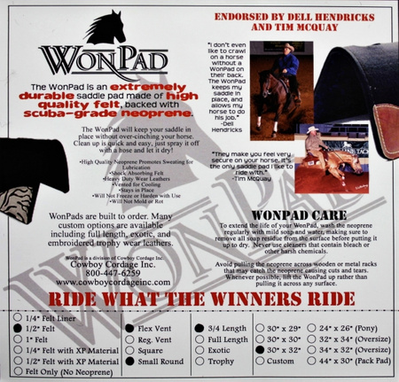 Pad filcowy WON PAD Flex Vents 1,27cm