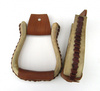 EE Tack Steigbügel - gepolsterte Trittfläche - Rawhide Covered - WR-508