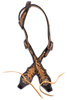 bridle westernowe lptrick z klamrami w kolorze miedzi / na jedno ucho