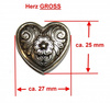 ILC Concho with Chicago Screw - Hearts / HERZ - 2 versch. Größen (7414-06/07)