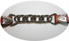 "CE" Kinnkette - Show –  doppelte Kette / Silber - Mittel od. Dunkel