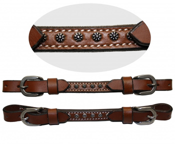 "EE Tack" Kinnriemen - Show - Rowel Concho Tack - MITTEL