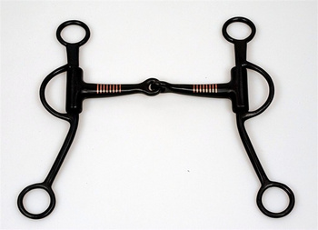 Shanked Snaffle Bit - Black Steel - 5 '' oder 5,5 ''Breit