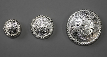 "ILC" Concho with Chicago Screw - Round / ROPE - 3 versch. Größen (794..-02)
