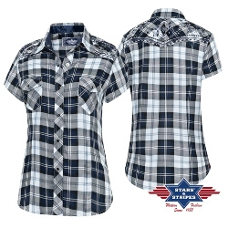 Koszula Stars&Stripes  PASADENA BLUE SHORT