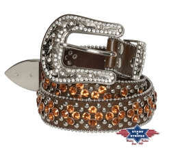 Pasek Stars&Stripes   STONE-5 brown